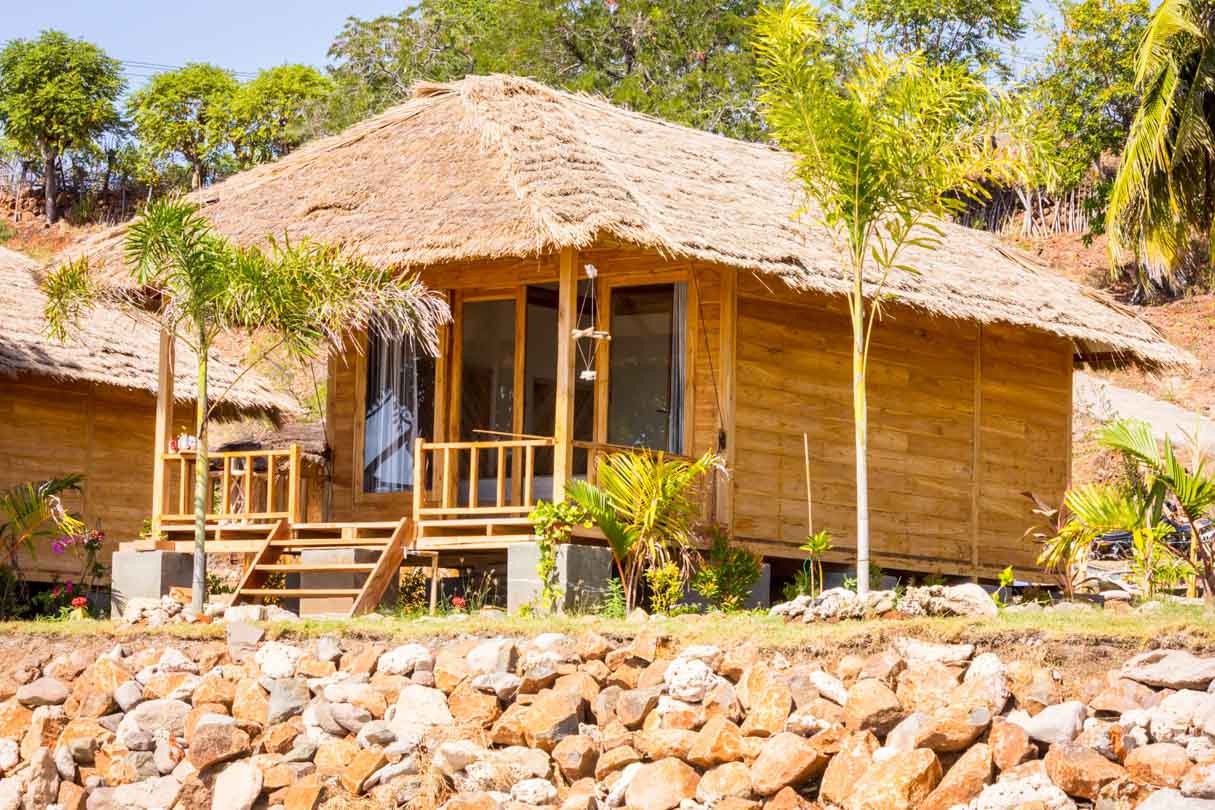 A beach front bungalow from Kalimaya Dive Resort, Indonesia